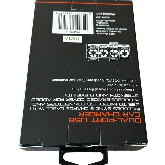 Blackweb Silver Dual Port USB Car Charger 4.8 Amp New in Original Packaging - Picture 7 of 12